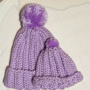 Kids Handmade Winter Hat With Babydoll Hat